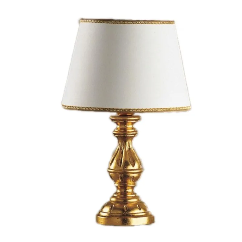 Lumetto classico in legno foglia oro 1 luce Esse 640/bp