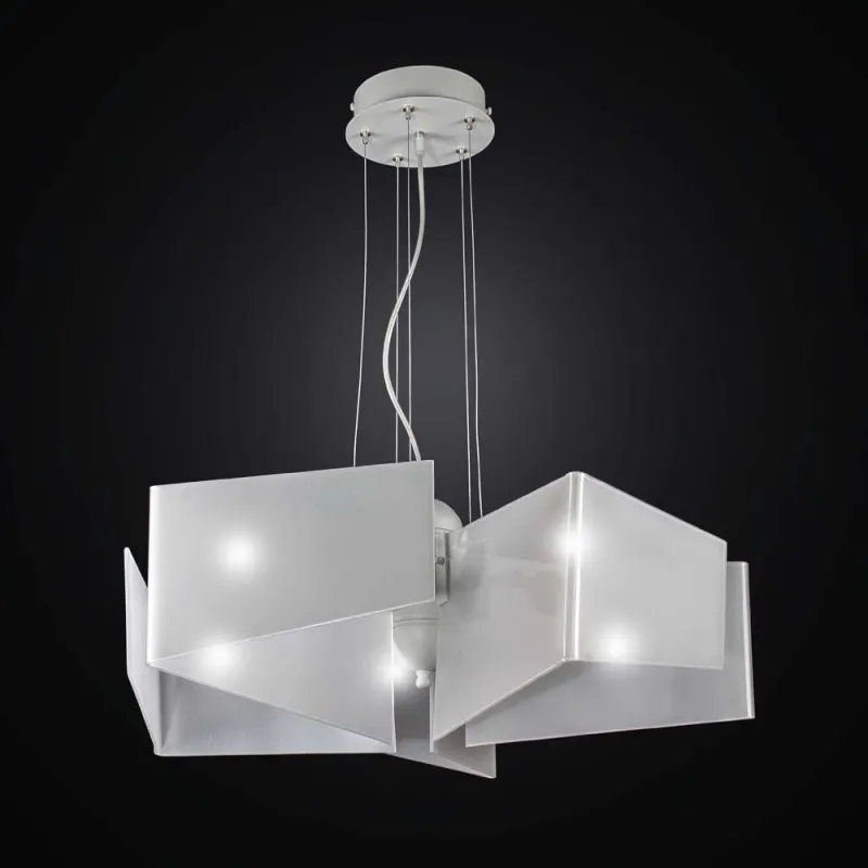 Lampadario moderno in vetro fusione 5 luci BGA 2583/5