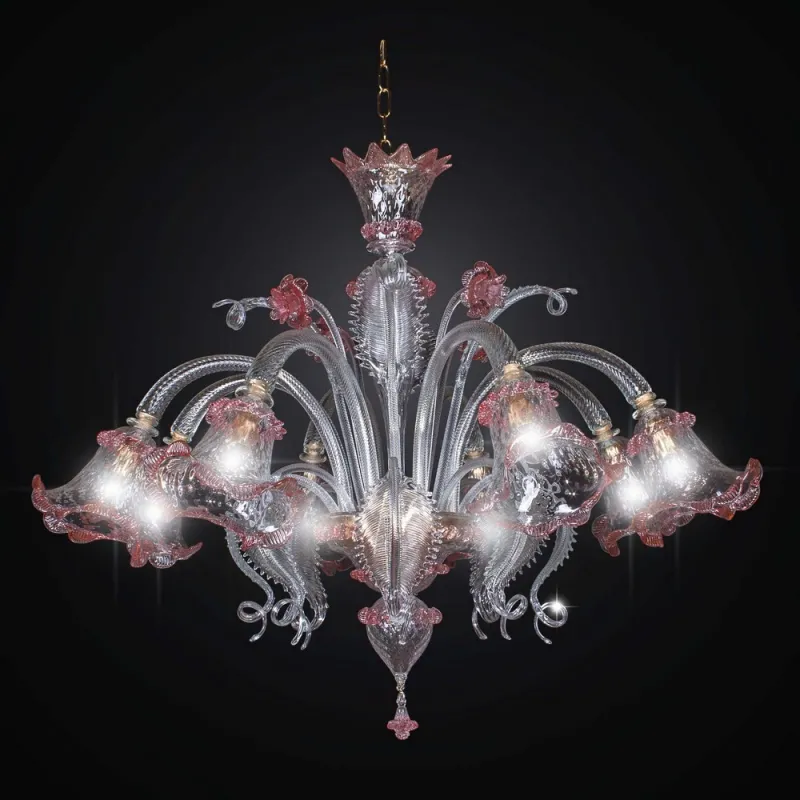 Murano chandelier 8 lights classic BGA 590 / 8A