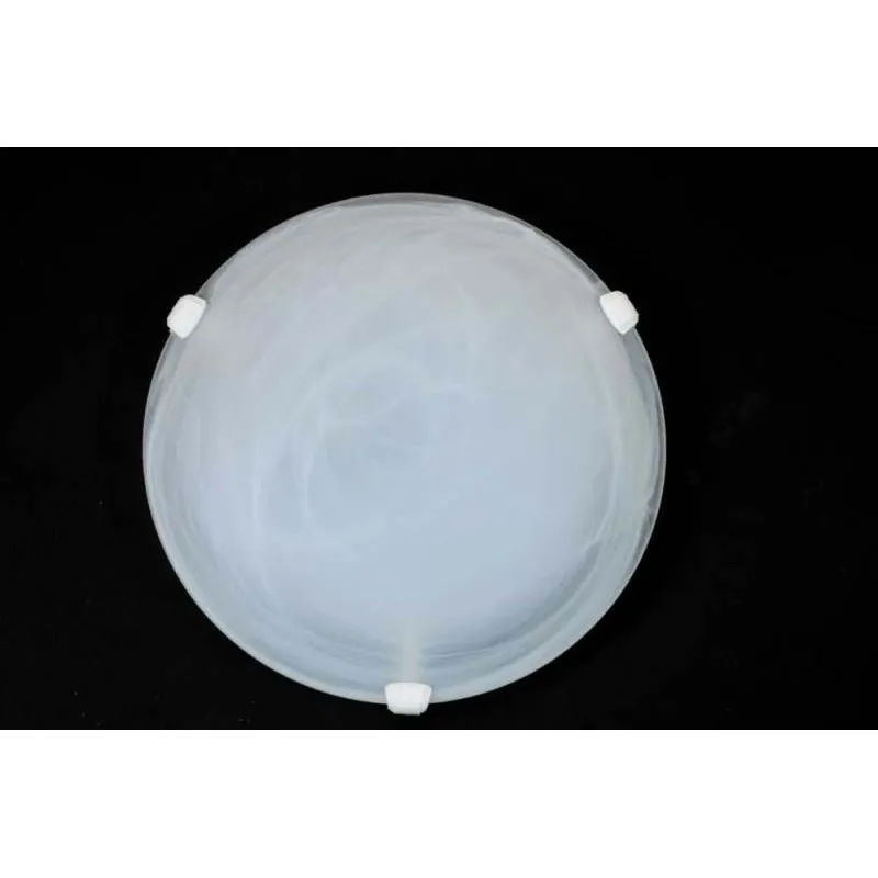 Classic ceiling light in glass 1 light D.30 White Dune