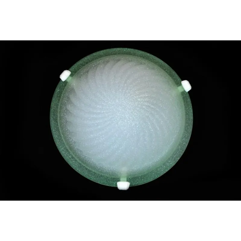 Classic ceiling light in glass d.30 1 light Girella Verde