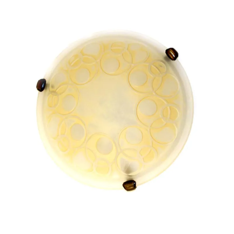 Classic ceiling light in glass d.30 1 light Bolle Ambra