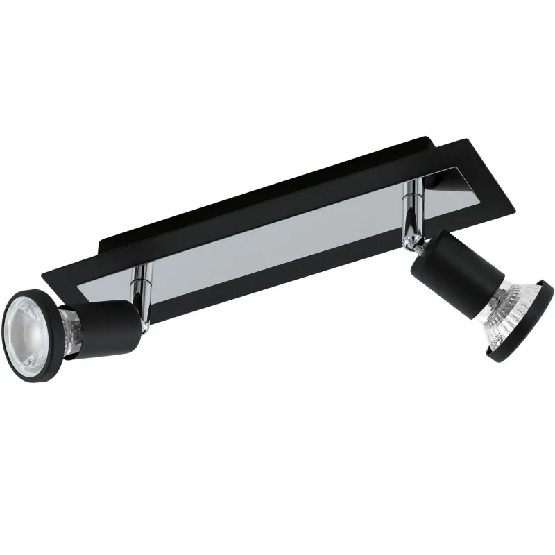 Modern LED spotlight with black LED GLO 94964 Sarria