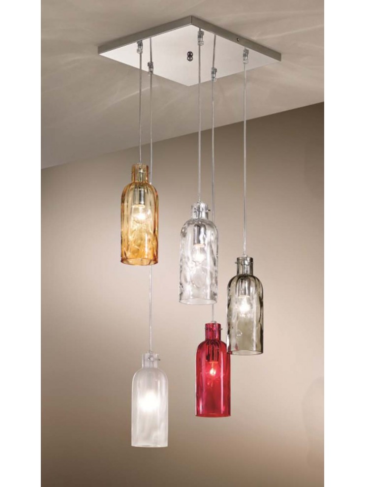 Modern design glass chandelier 5 lights 2598