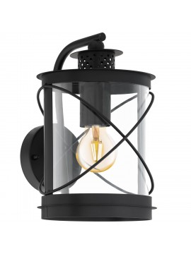 Applique da esterno moderno nero 1 luce GLO 94843 Hilburn