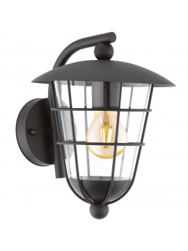 Black modern outdoor wall light 1 light GLO 94841 Pulfero