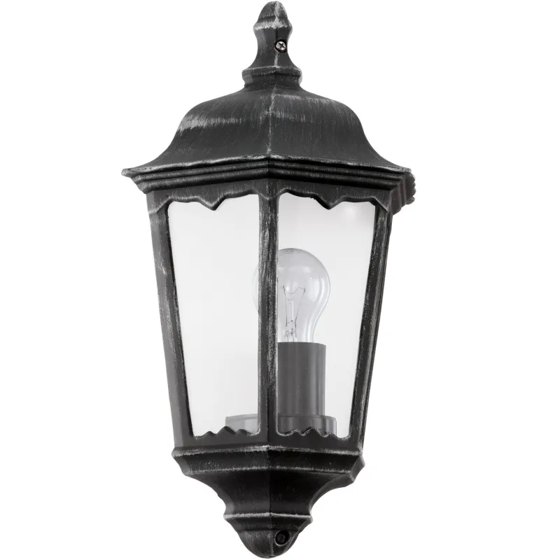 Classic outdoor wall light 1 light black-silver GLO 93459 Navedo