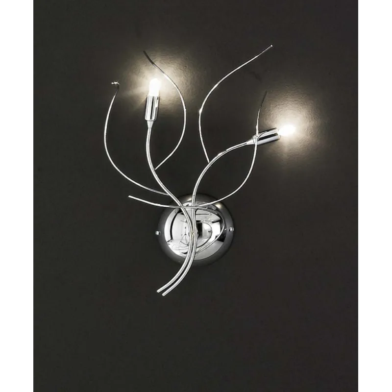 Chrome modern wall light 2 lights Onda-ap2