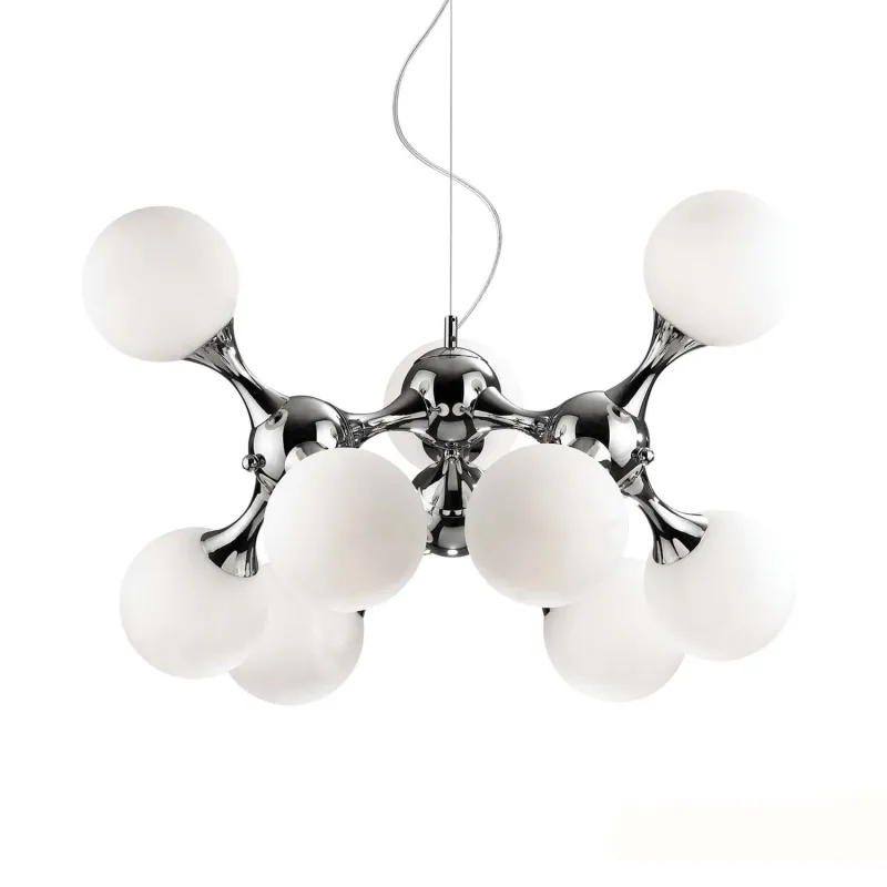 Modern design chrome chandelier 9 lights Nodi