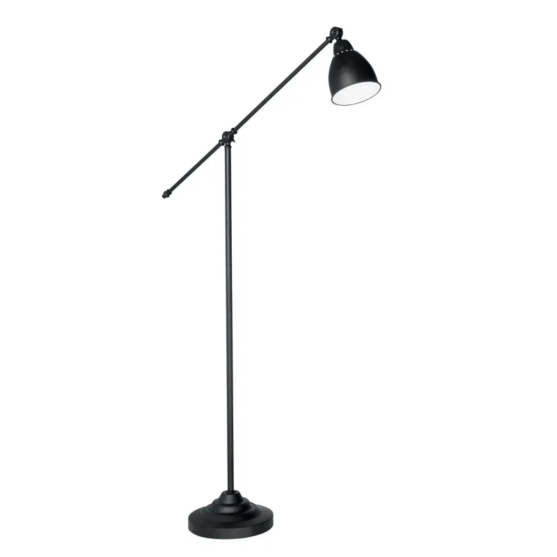 Modern black floor lamp 1 adjustable light Newton