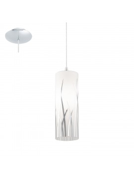 Chrome plated modern chandelier GLO 92739 Rivato
