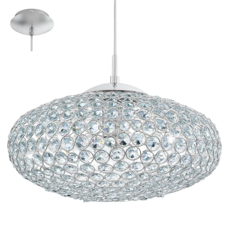 Modern crystal chandelier 1 light GLO 95286 Clemente