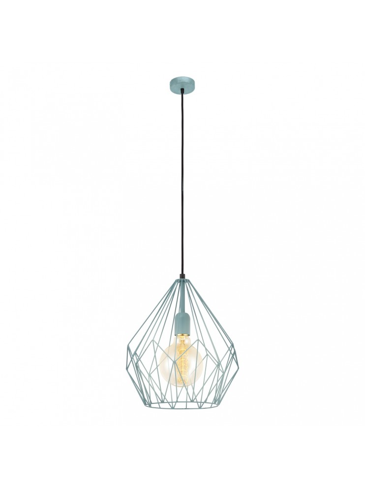 Chandelier vintage light blue 1 light GLO 49259 Carlton