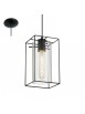 Vintage chandelier 1 light black GLO 49495 Loncino