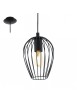 Vintage light chandelier 1 light black GLO 49477 Newtown