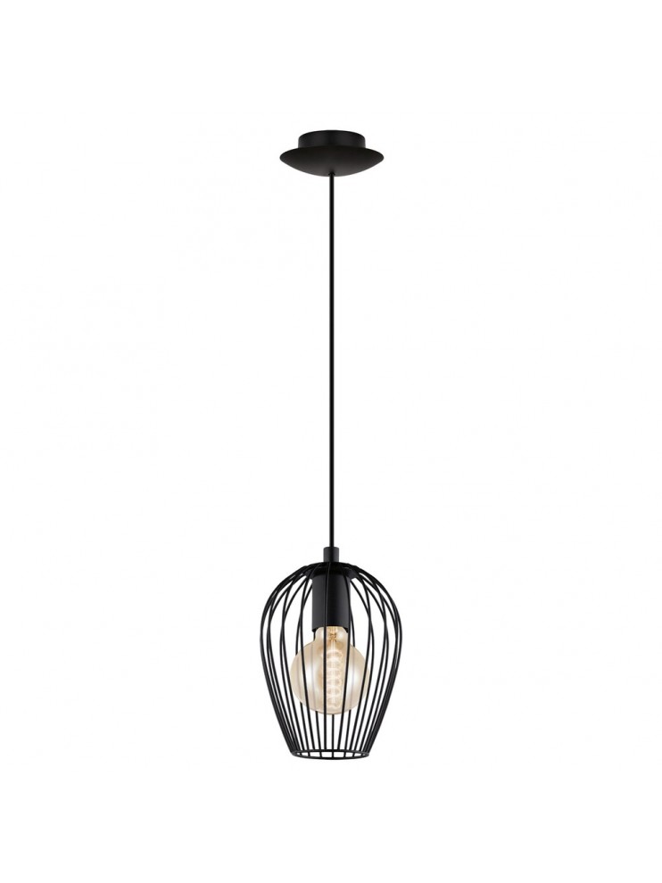 Vintage light chandelier 1 light black GLO 49477 Newtown