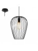 Vintage light chandelier 1 light black GLO 49472 Newtown