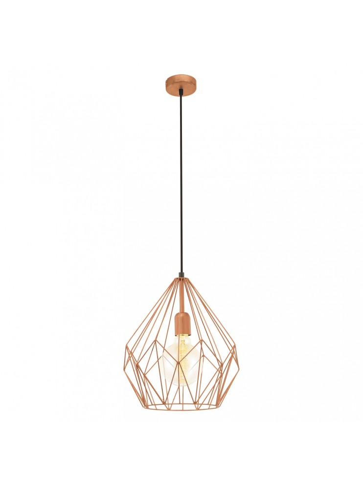 Vintage chandelier 1 light copper GLO 49258 Carlton