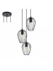 Vintage 3 lights chandelier black GLO 49479 Newtown