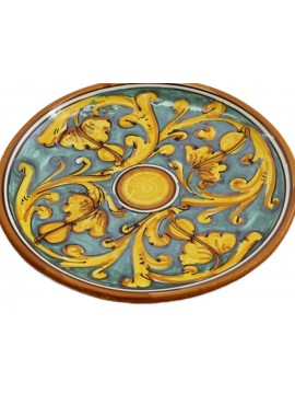 Piatto in ceramica siciliana art.14 dec. Gianluca