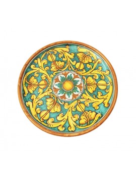 Piatto in ceramica siciliana art.12 dec. Gianluca