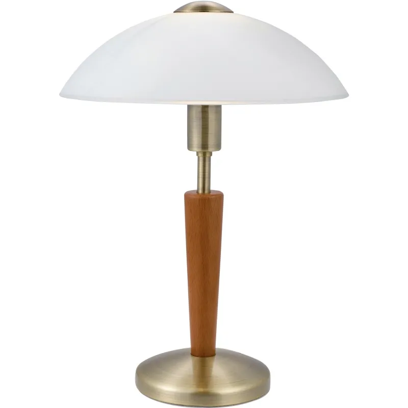 Classic burnished touch table lamp with GLO glass 87256 Only 1