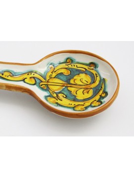 Poggiamestolo in ceramica siciliana art.25 dec. Barocco