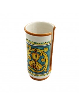 Portabicchieri grande in ceramica siciliana art.17 dec. Gianluca