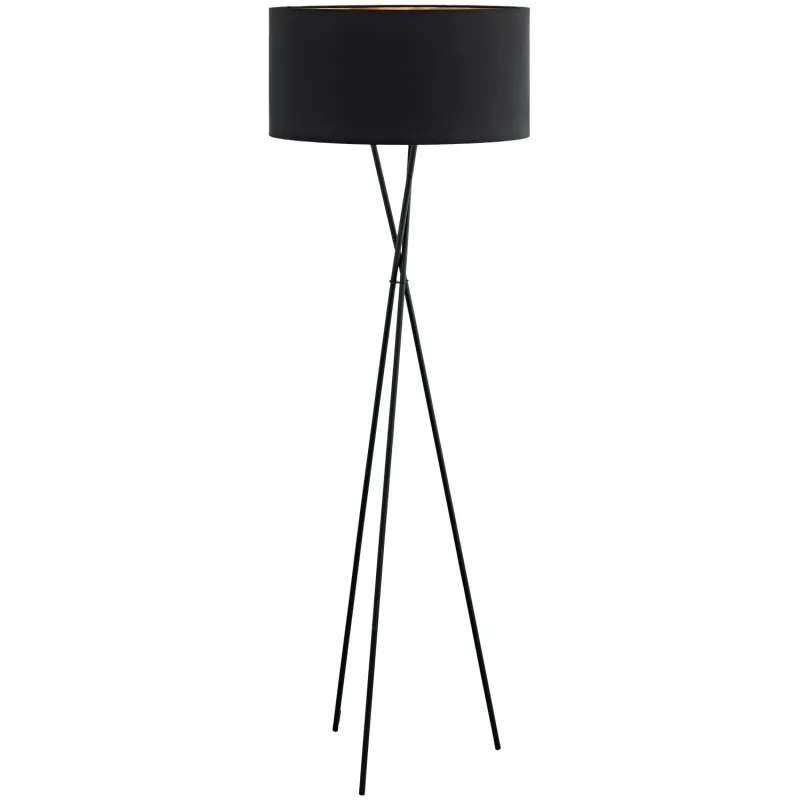 Modern floor lamp in fabric 1 light black GLO 95541 Fondachelli