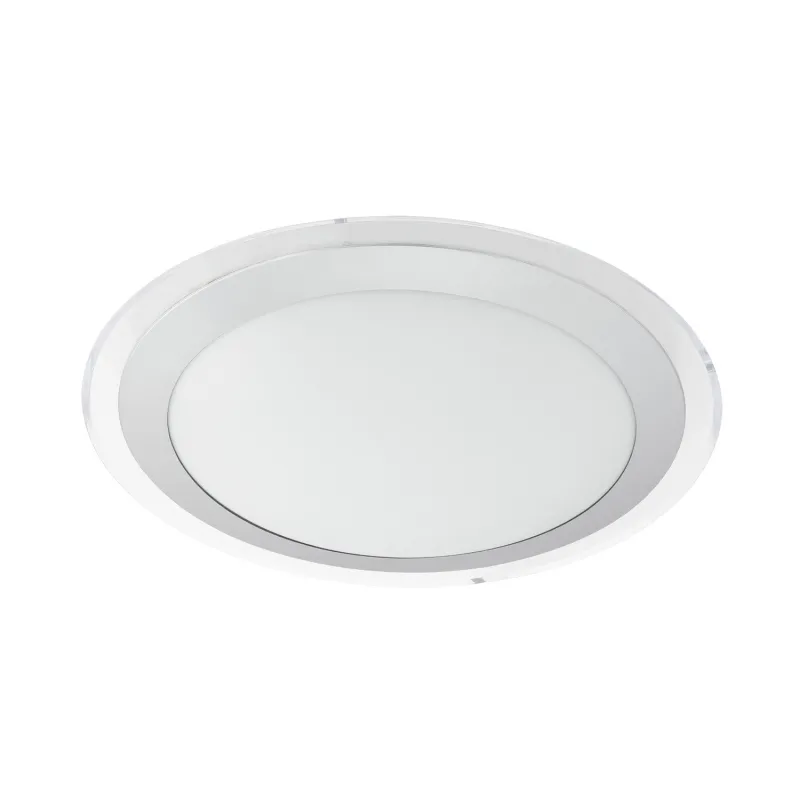 Plafoniera a led moderna bianca e argento GLO 95677 Competa 1