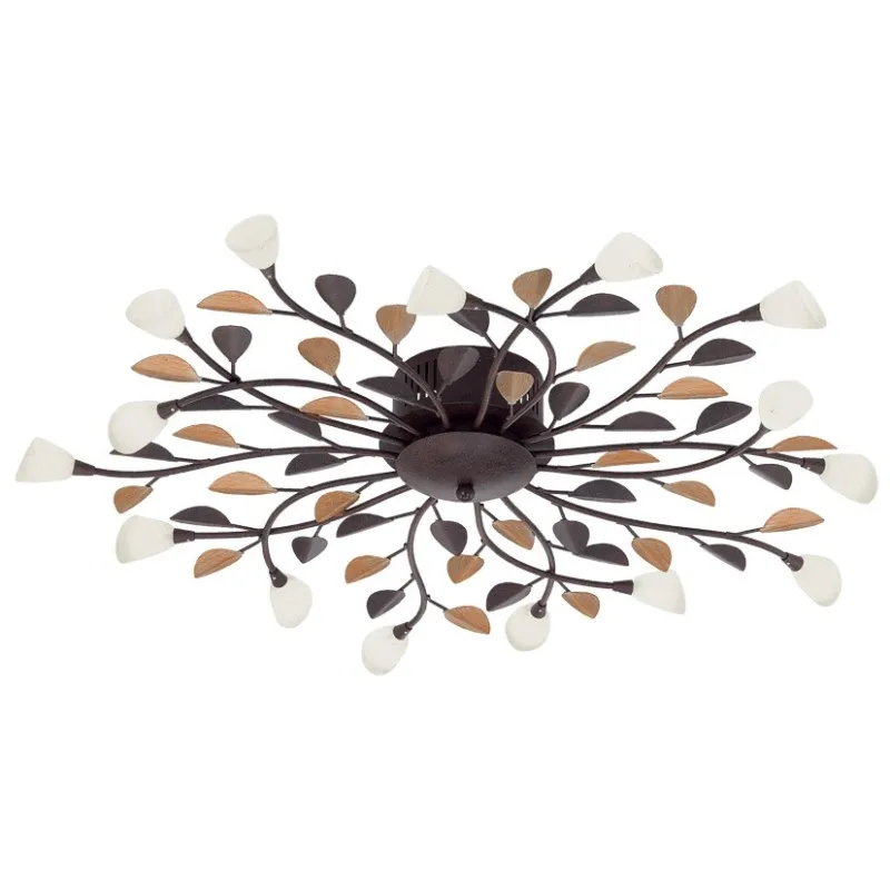 Classic ceiling lamp 15 lights wrought iron GLO 90737 Campania