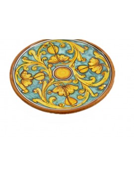 Piatto in ceramica siciliana art.13 dec. Gianluca