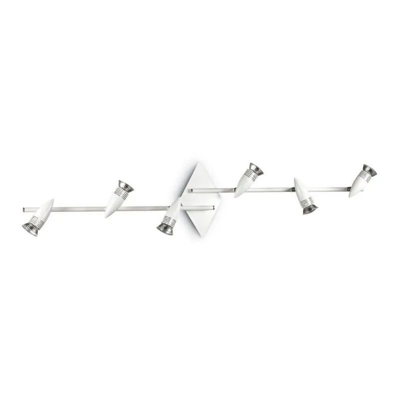 Modern white Alfa ceiling light that can be positioned 6 lights