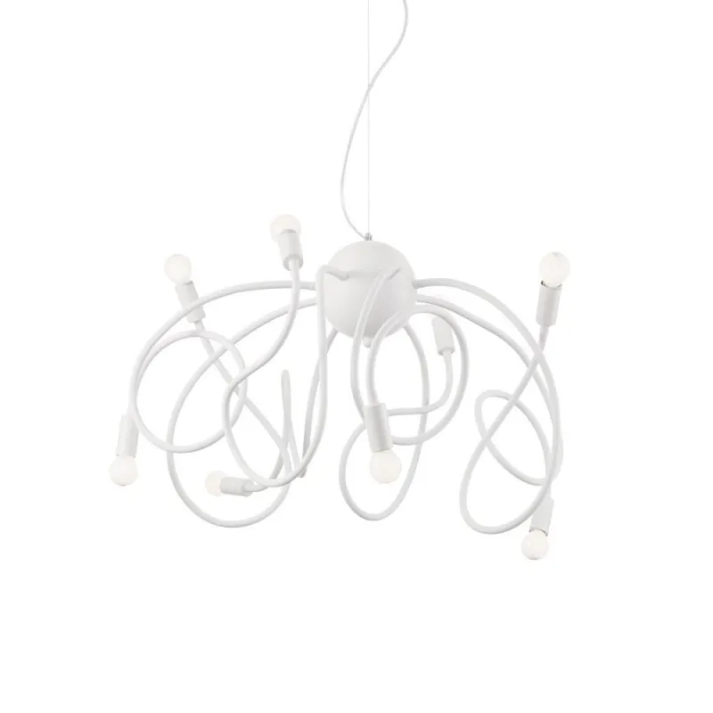 Multiflex white flexible modern chandelier