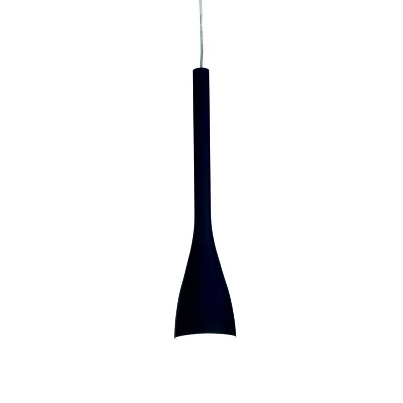 Lampadario moderno 1 luce nero flut small