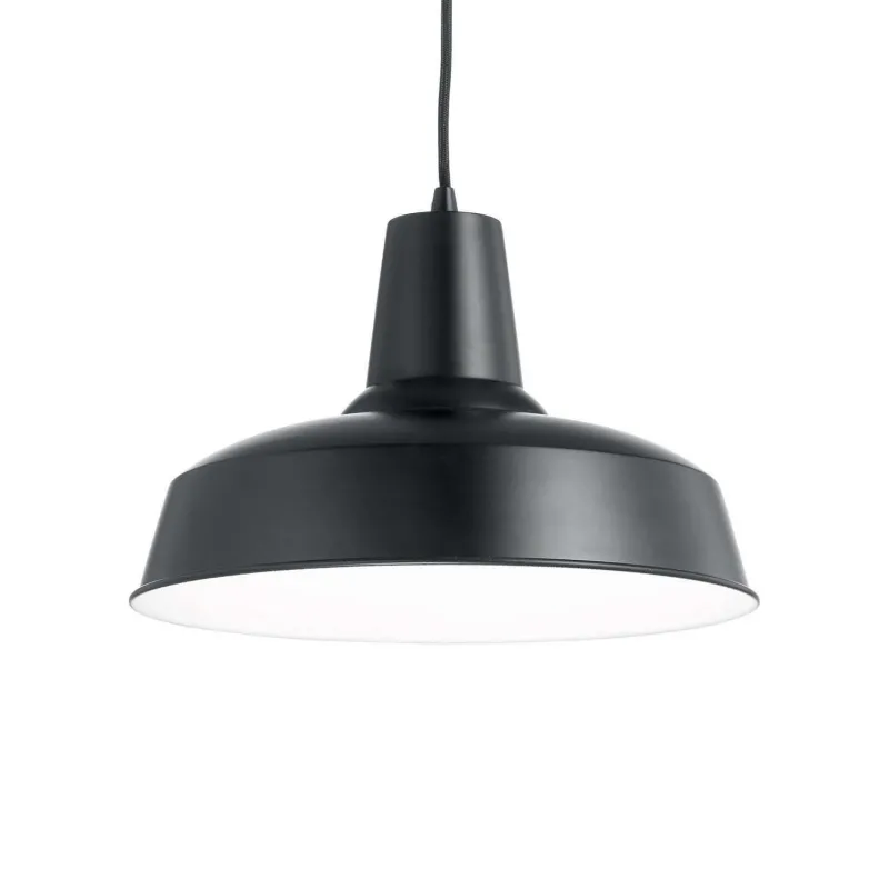 Lampadario moderno 1 luce Moby nero