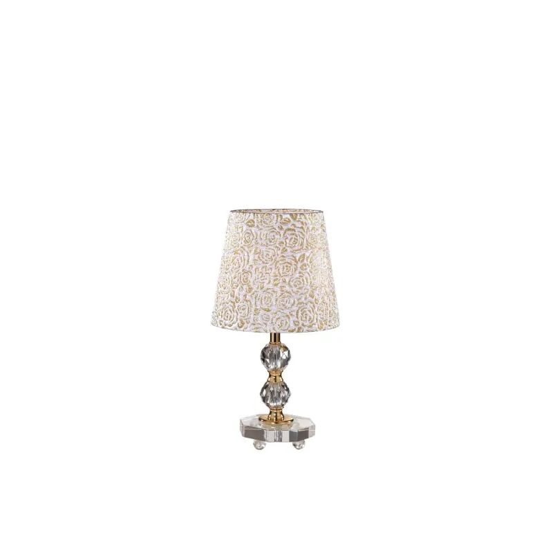 Lumetto classico 1 luce brillantini oro Queen small