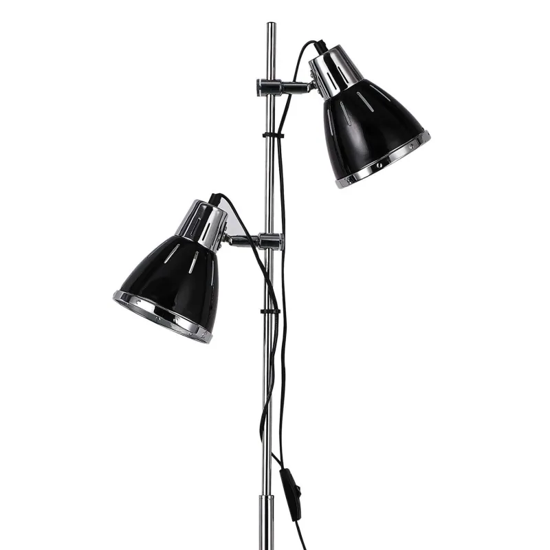 Modern Elvis 2 lights black flexible floor lamp