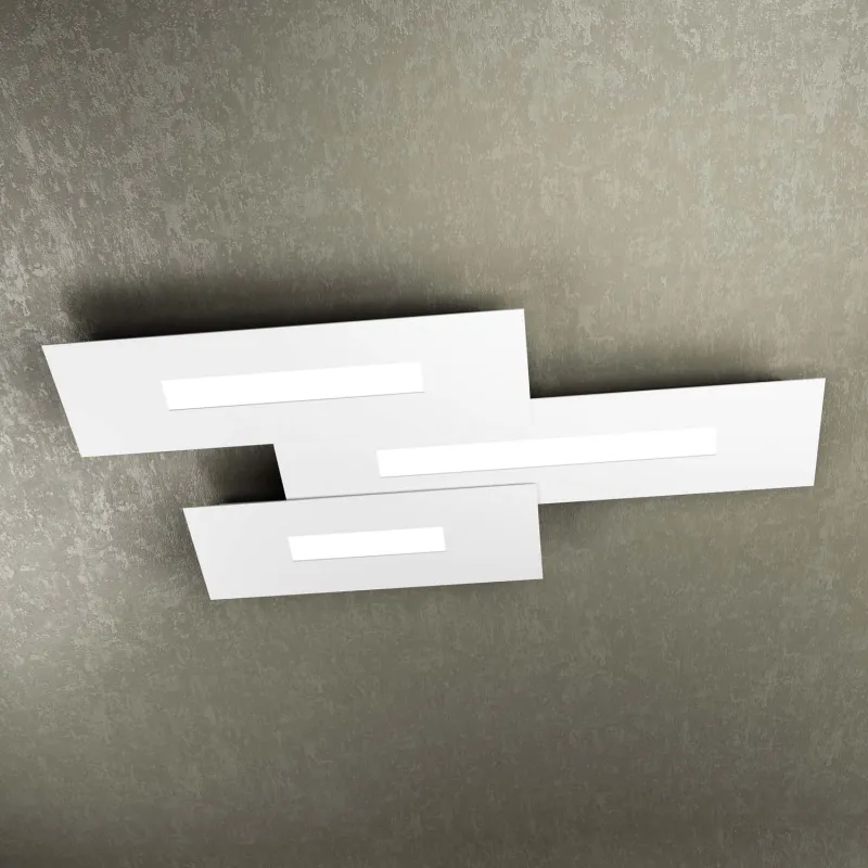 Plafoniera moderna design 3 luci tpl 1138-M3 bianco