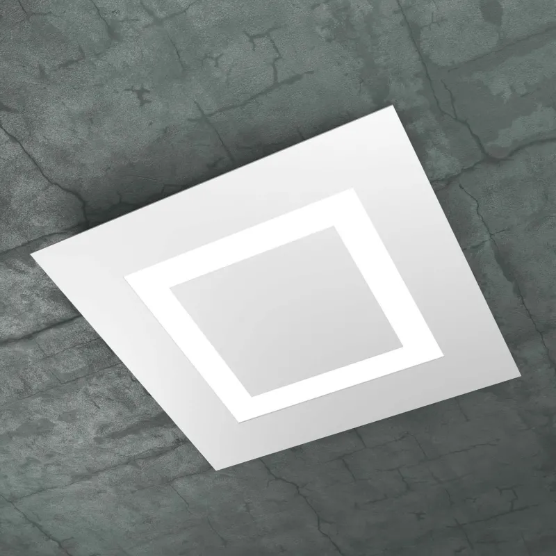 Plafoniera moderna design 4 luci tpl 1137-50 bianco