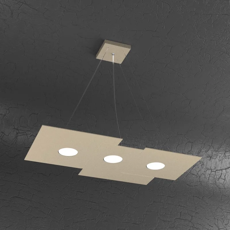 Lampadario moderno 3 luci design tpl 1129-s3r sabbia