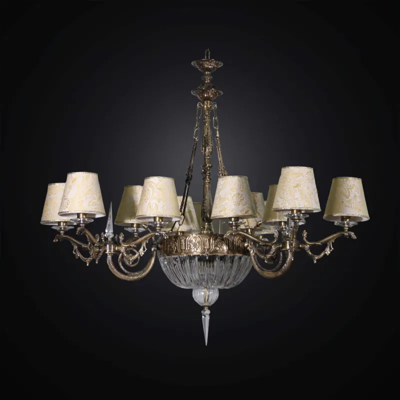 Classic chandelier in brass and crystal 15 lights BGA 2821/15