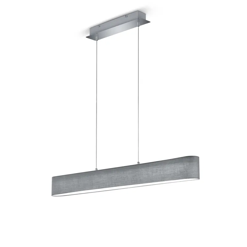 Modern 18w led chandelier in gray trio fabric 320910111 Lugano