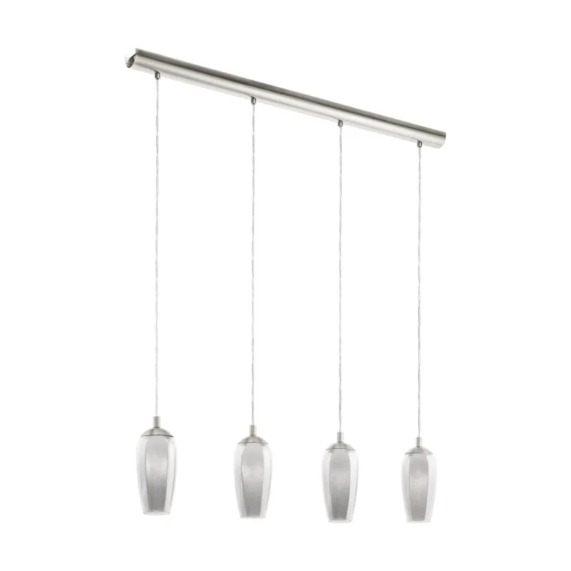 Lampadario moderno nickel 4 luci GLO 96344 Farsala