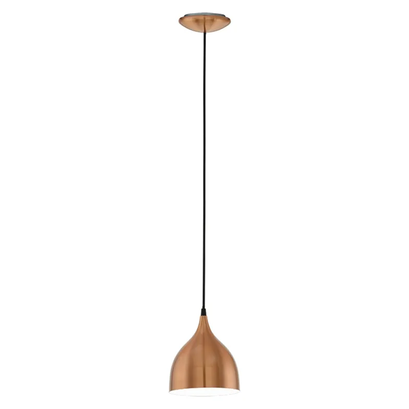 Modern copper chandelier 1 light GLO 93836 Coretto