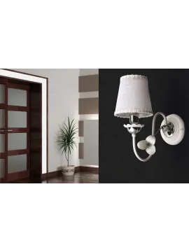 Generico Lume, lampada da tavolo contemporanea bianco-cromato con paralume  1 luce LG 157/p per camera da letto, salotto, soggiorno, cameretta. :  : Illuminazione