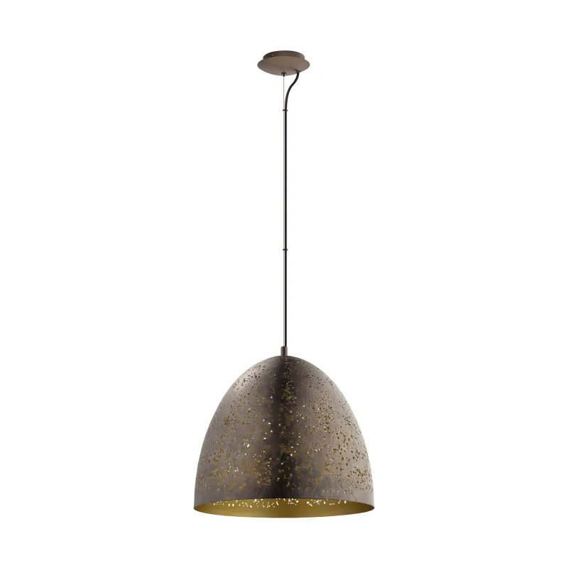 Lampadario vintage marrone e oro 1 luce GLO 49815 Safi