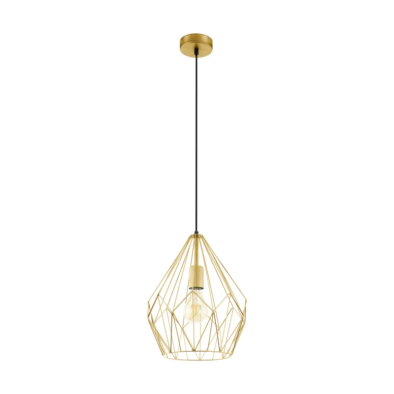 Chandelier vintage gold 1 light GLO 49933 Carlton