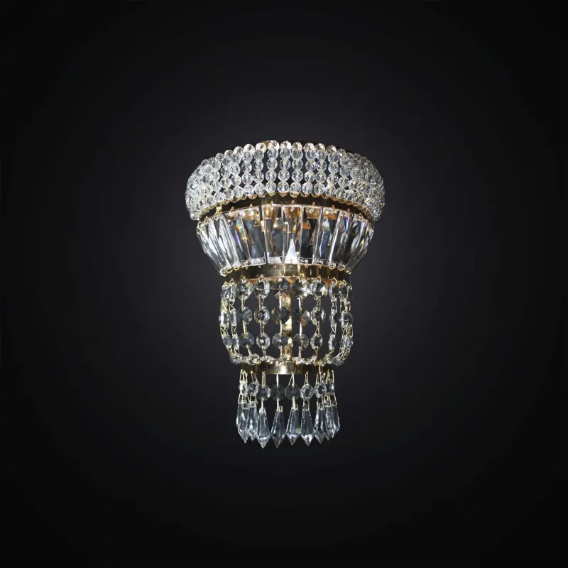 Applique classic crystal gold 2 lights BGA 2937 / A2 design swarovsky