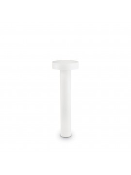 Modern design bollard for outdoor use 4 lights Tesla pt4 small white